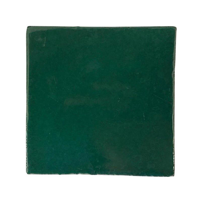 Azulejo Artesanal Talavera Liso 90pz Verde Rana