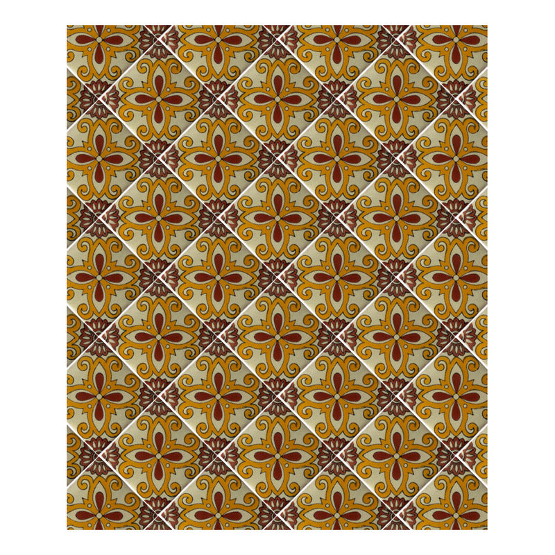 Azulejo 10.5cm Artesanal Tipo Talavera Liso 90pz #acln-19