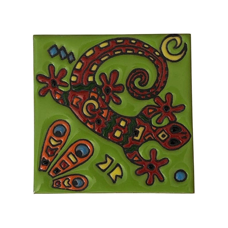 Azulejo 11cm Artesanal Tipo Talavera Relieve 80pz #acrn Acrn-12