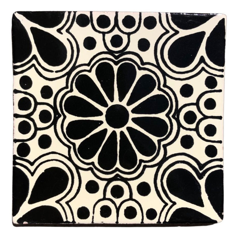 Azulejo 10.5cm Artesanal Tipo Talavera Liso 90pz #acls Acls-106