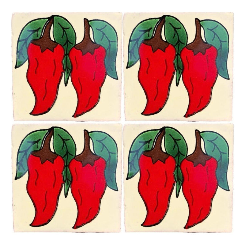 Azulejo 10.5cm Artesanal Tipo Talavera Liso 90pz #acln-02