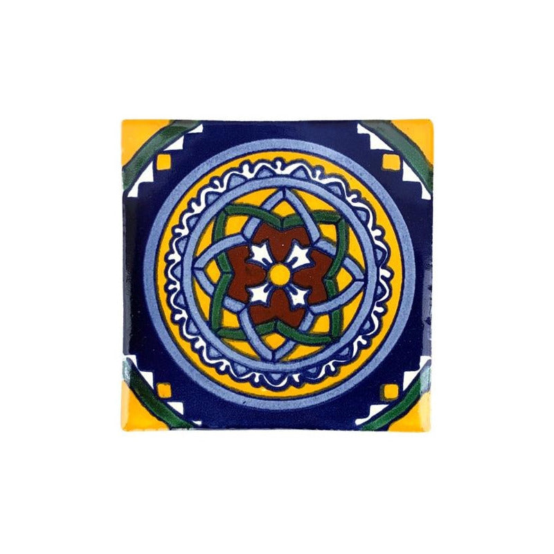 Azulejo 10.5cm Artesanal Tipo Talavera Liso 90pz #acln Acln-51