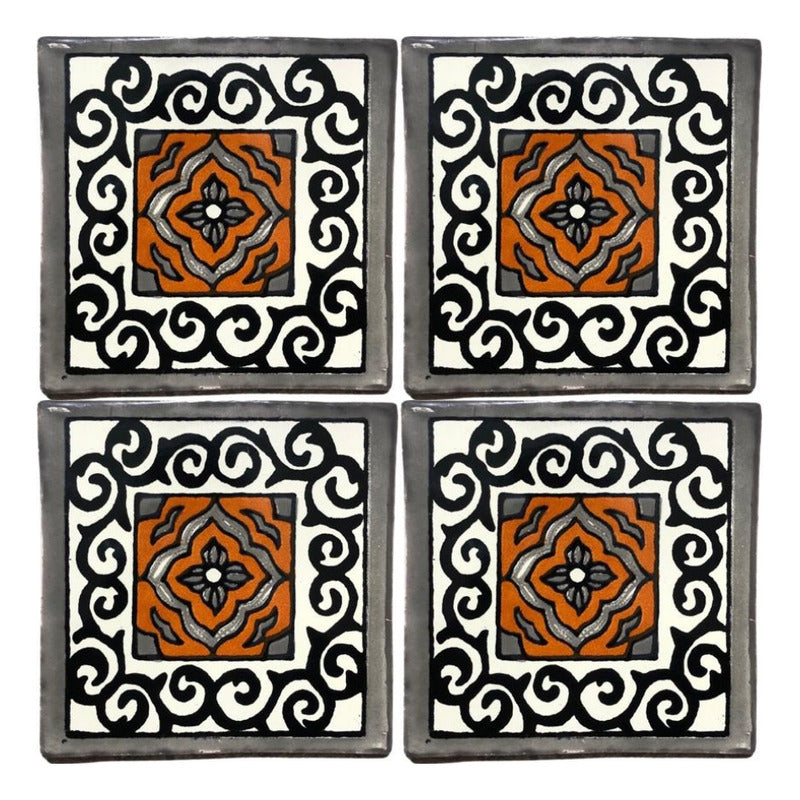 Azulejo 10.5cm Artesanal Talavera Liso 90pz #acln-57