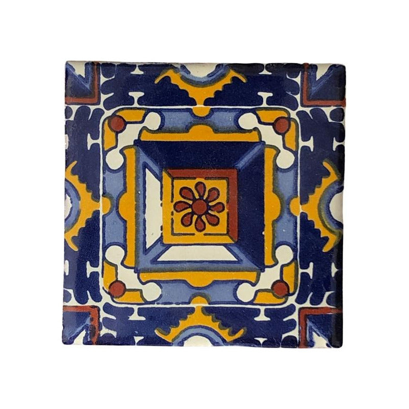 Azulejo 10.5cm Artesanal Tipo Talavera Liso 90pz #acln Acln-20