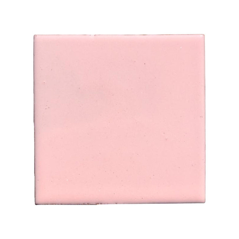 Azulejo 10.5cm Artesanal Tipo Talavera Liso 90pz Colores  Rosa Claro