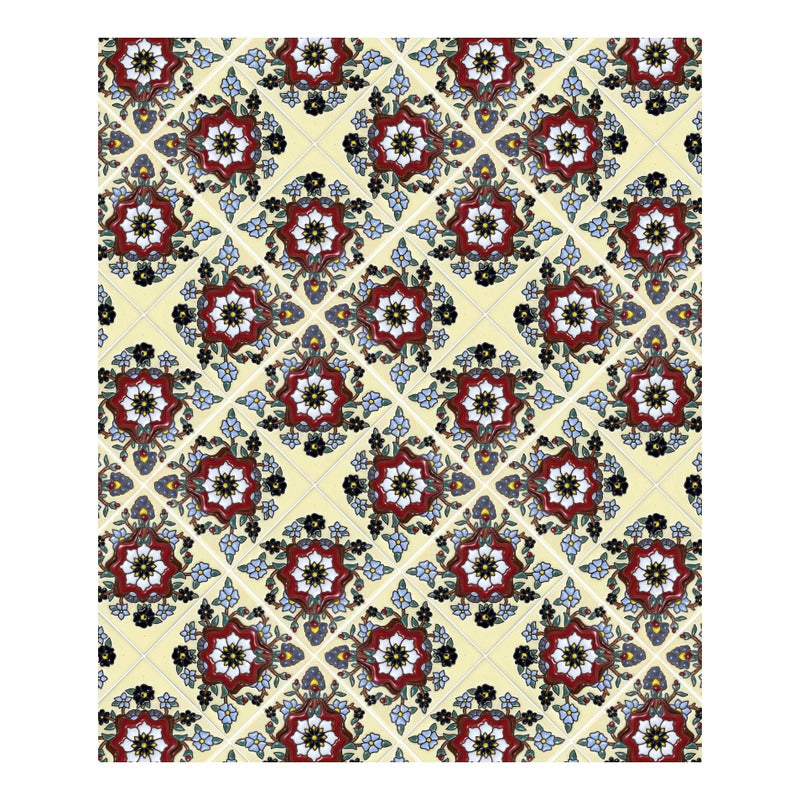 Azulejo 11cm Artesanal Tipo Talavera Relieve 90pz #acrs-40