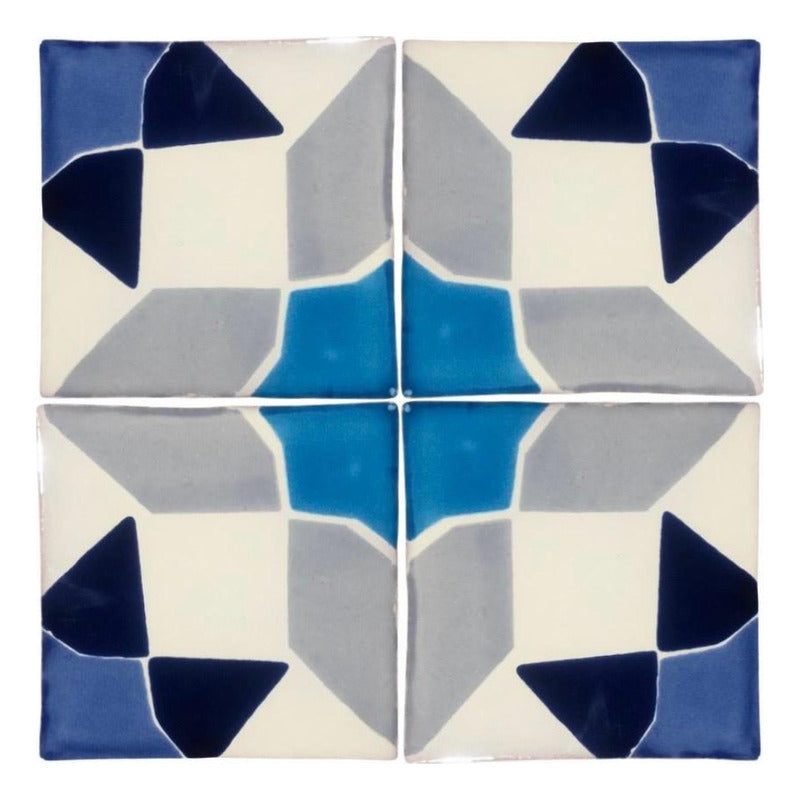 Azulejo Artesanal Tipo Talavera Liso 90pz #acln-58