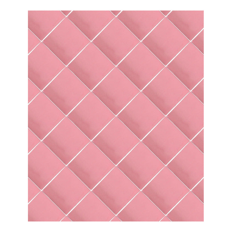 Azulejo 10.5cm Artesanal Talavera Liso 90pz Rosa 64