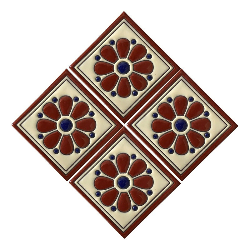 Azulejo Artesanal Talavera Relieve 90pz #acrs-04