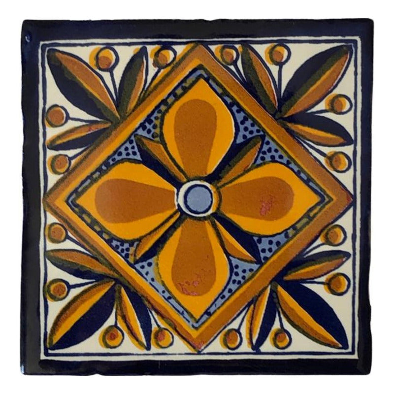 Azulejo Artesanal Tipo Talavera Liso 90pz #acln-28