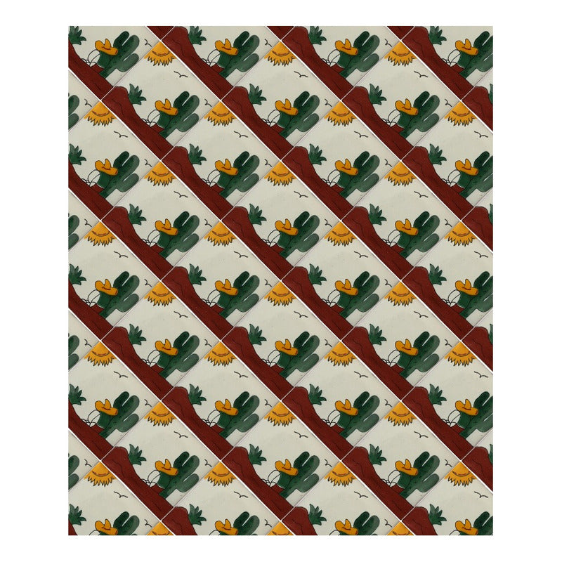 Azulejo Artesanal Tipo Talavera Liso 90pz #acln-17