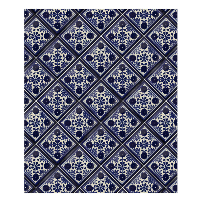 Azulejo 10.5cm Artesanal Tipo Talavera Liso 90pz #acls Acls-52