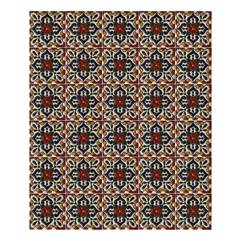 Azulejo Artesanal Talavera Relieve 90pz #acrs-22