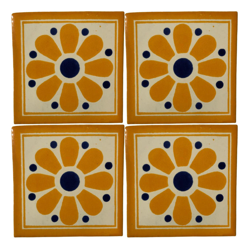 Azulejo 10.5cm Artesanal Talavera Liso 90pz #acls-82