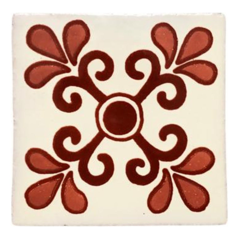 Azulejo 10.5cm Artesanal Tipo Talavera Liso 90pz #acls Acls-91