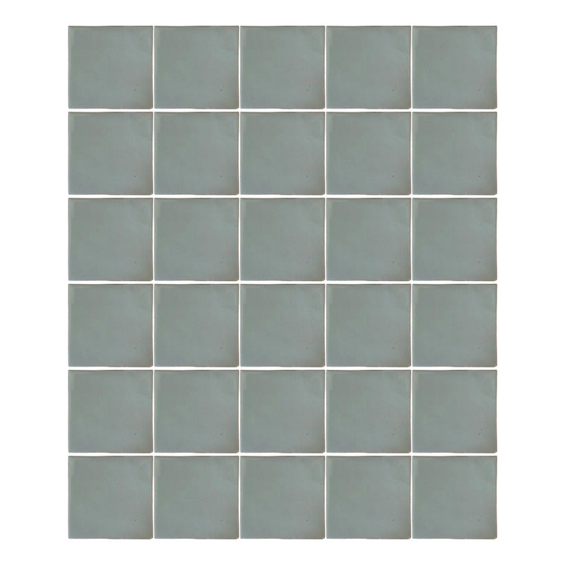 Azulejo Artesanal Talavera Liso 90pz Verde Menta