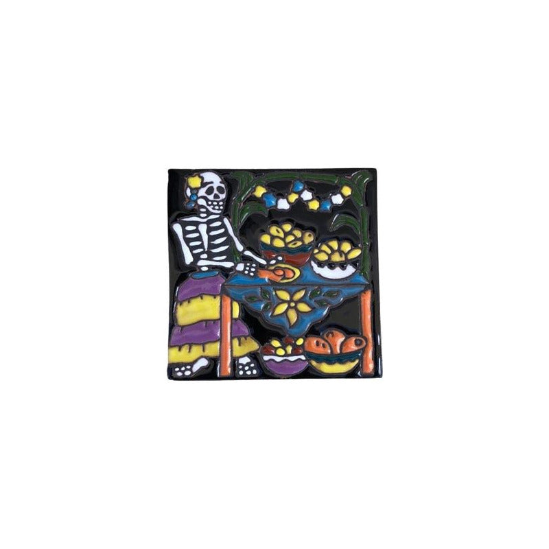 Azulejo 11cm Artesanal Tipo Talavera Relieve 90pz #acre Acre-13