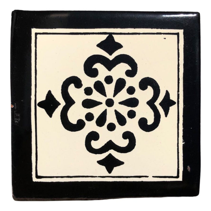 Azulejo 10.5cm Artesanal Tipo Talavera Liso 90pz #acls Acls-114
