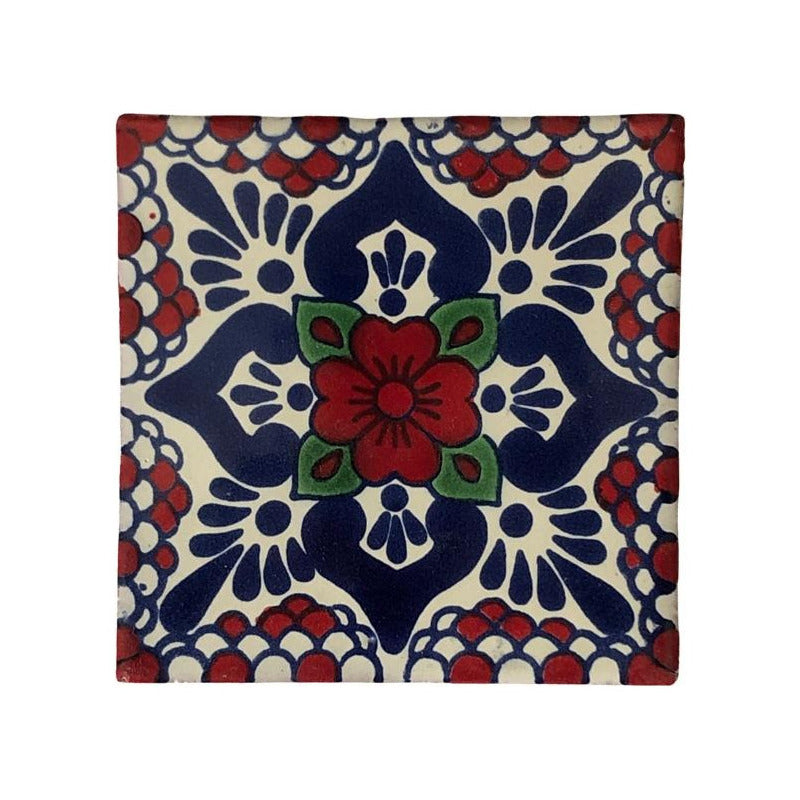 Azulejo 10.5cm Artesanal Tipo Talavera Liso 90pz #acln Acln-22