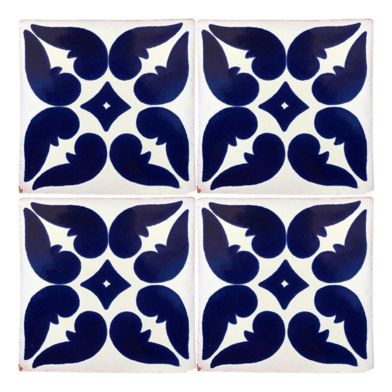 Azulejo 10.5cm Artesanal Talavera Liso 90pz #acls-42