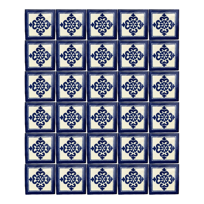 Azulejo Artesanal Tipo Talavera Liso 90pz #acls-61