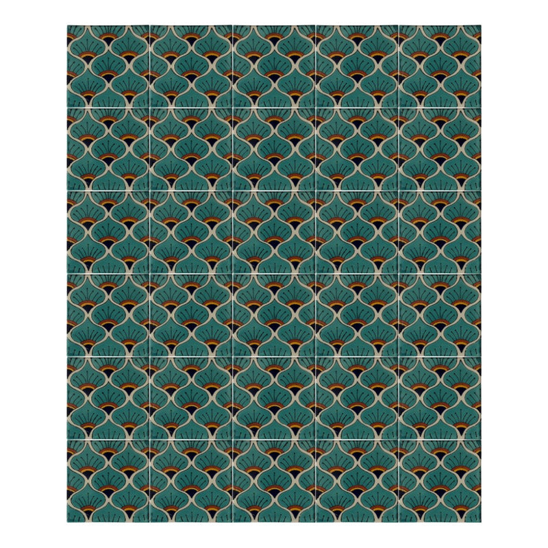 Azulejo 10.5cm Artesanal Talavera Liso 90pz #acln-42