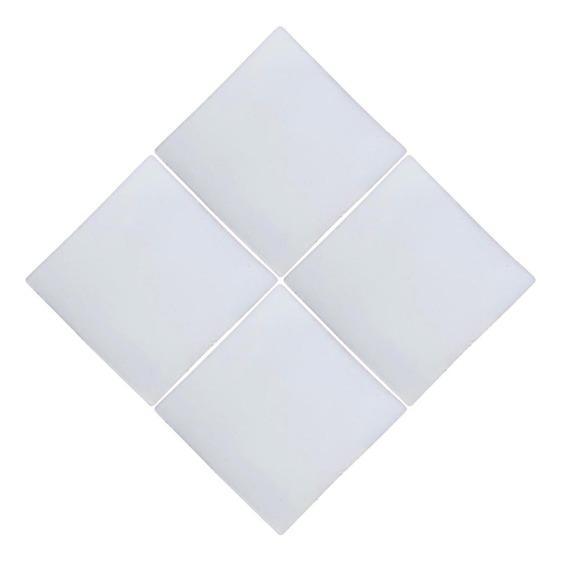 Azulejo 10.5cm Artesanal Tipo Talavera Liso 90pz Colores  Blanco Puro