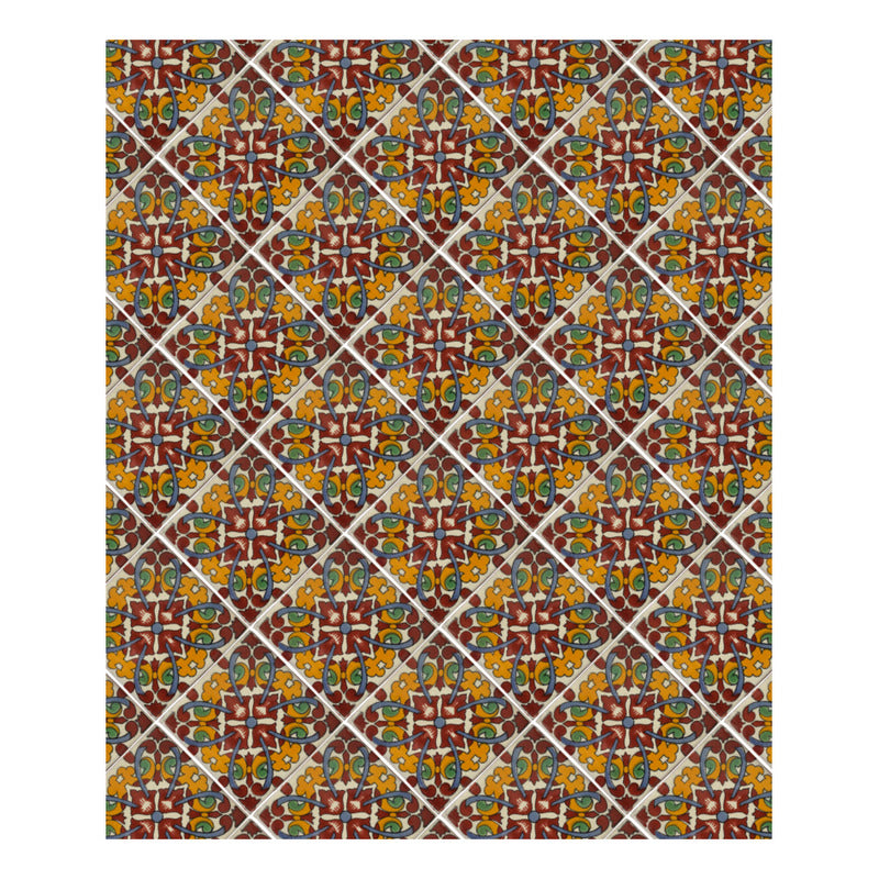 Azulejo 10.5cm Artesanal Tipo Talavera Liso 90pz #acln-52