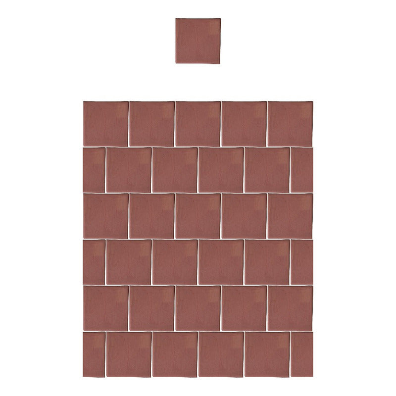 Azulejo 15.5cm Artesanal Talavera Liso 44pz Colores Nacar Claro