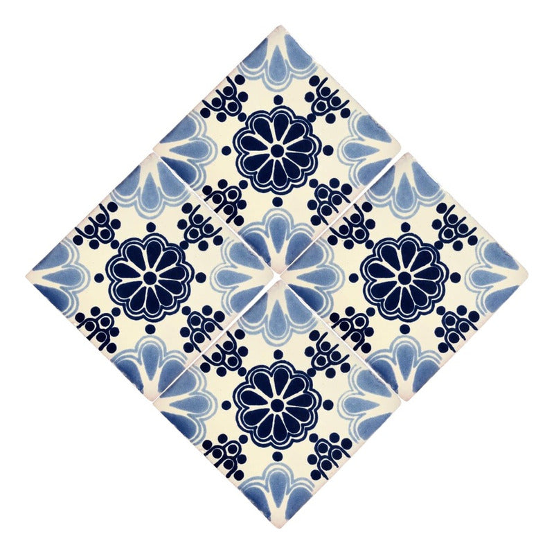 Azulejo Artesanal Tipo Talavera Liso 90pz #acls-97