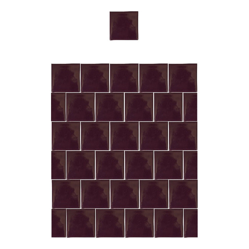 Azulejo 15.5cm Artesanal Talavera Liso 44pz Colores Uva