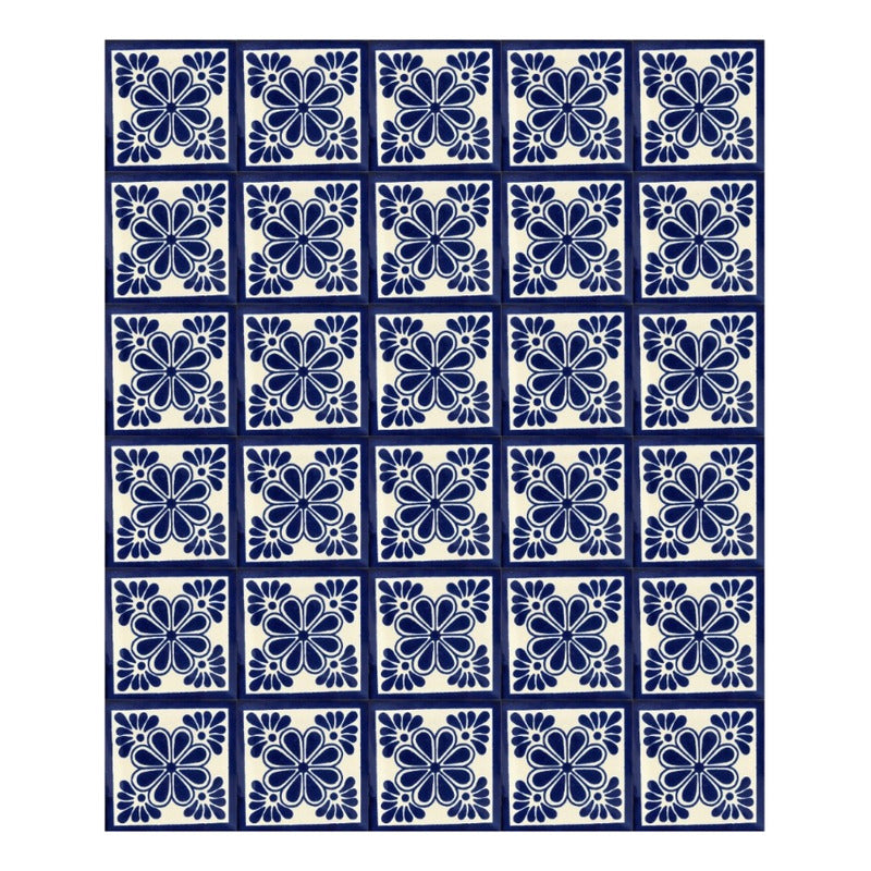 Azulejo 10.5cm Artesanal Talavera Liso 90pz #acls Acls-59
