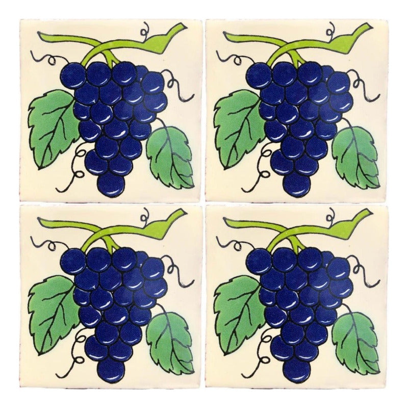 Azulejo 10.5cm Artesanal Talavera Liso 90pz #acln-12