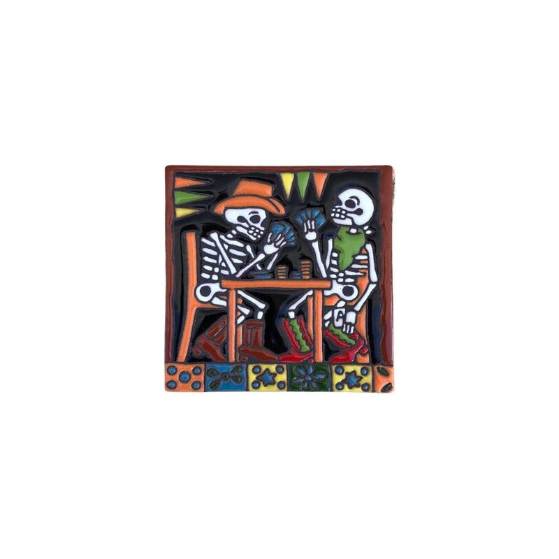 Azulejo 11cm Artesanal Tipo Talavera Relieve 90pz #acre Acre-37