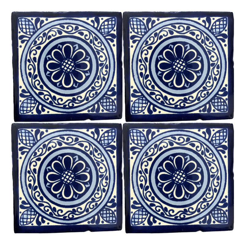 Azulejo 10.5cm Artesanal Talavera Liso 90pz #acls-83