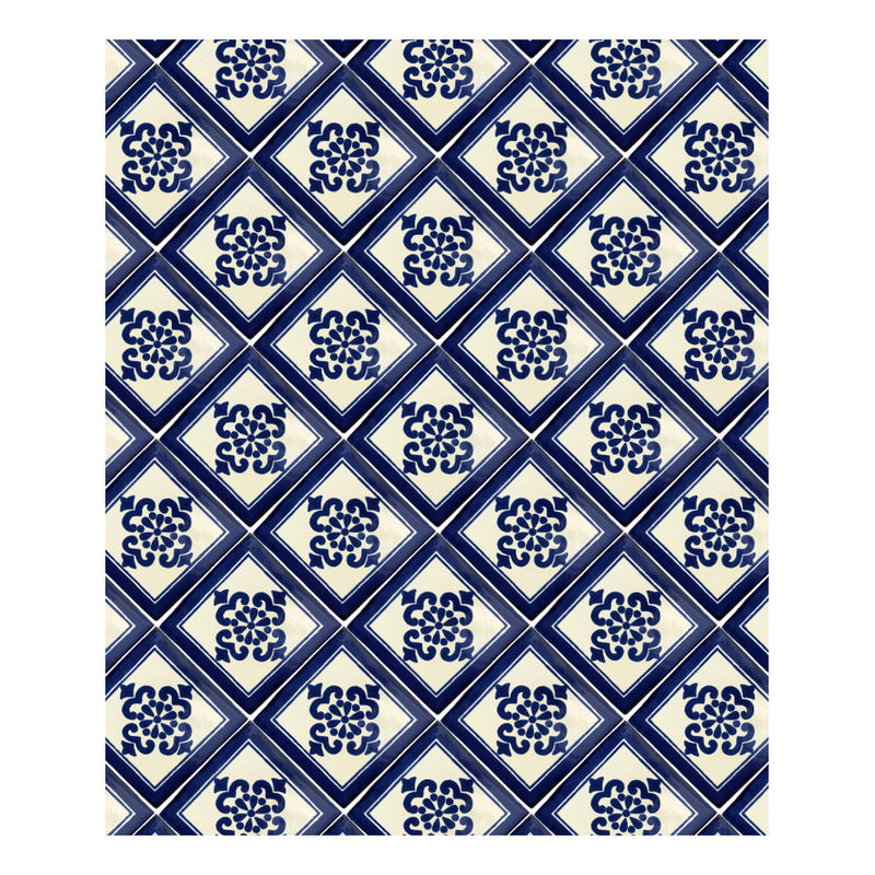 Azulejo 10.5cm Artesanal Tipo Talavera Liso 90pz #acls Acls-61