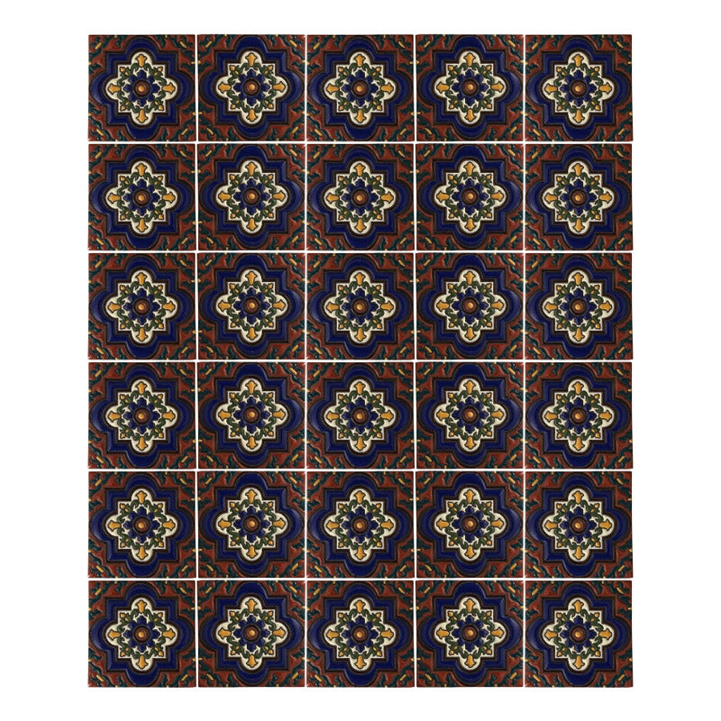 Azulejo 11cm Artesanal Talavera Relieve 90pz #acrs-10