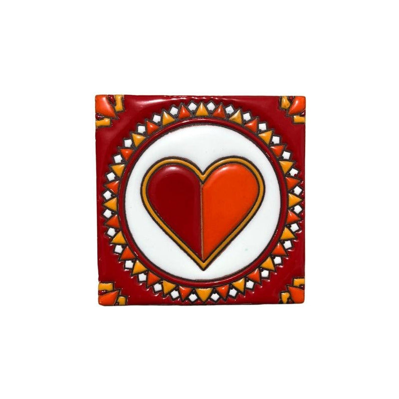 Azulejo 11cm Artesanal Tipo Talavera Relieve 40pz #acrn Acrn-40