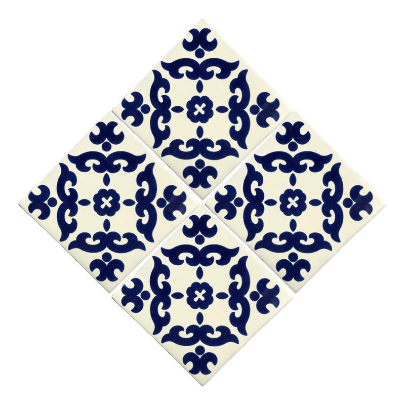 Azulejo Artesanal Tipo Talavera Liso 90pz #acls-63