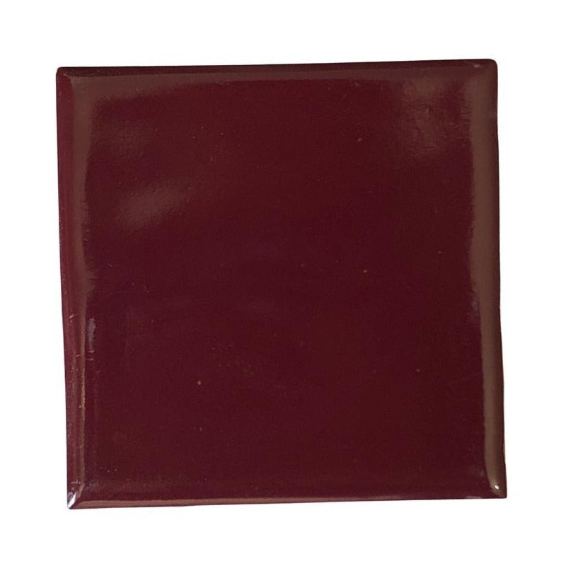 Azulejo 15.5cm Artesanal Talavera Liso 44pz Colores Vino