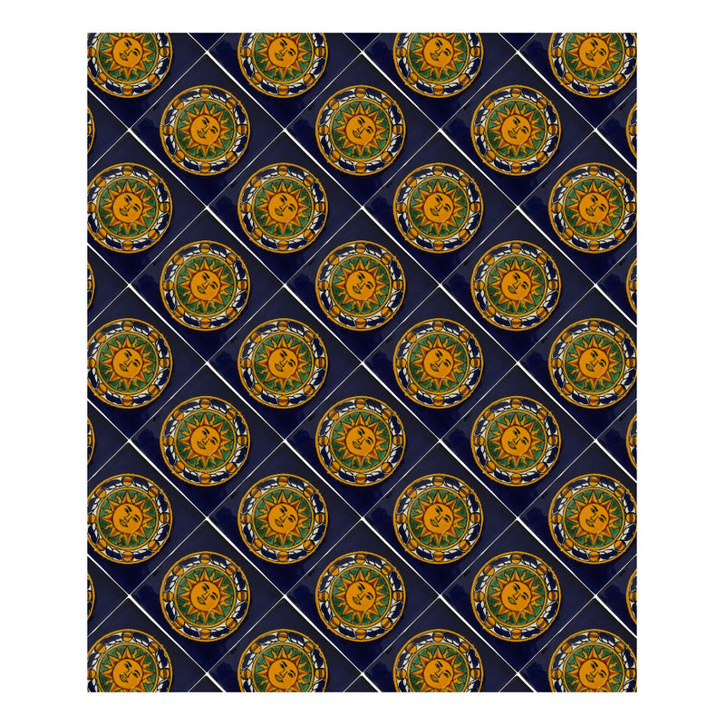 Azulejo 10.5cm Artesanal Tipo Talavera Liso 90pz #acln-18