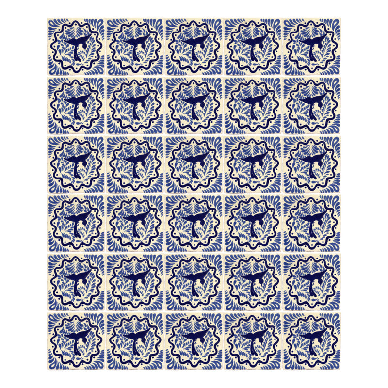 Azulejo 10.5cm Artesanal Talavera Liso 90pz #acls-126