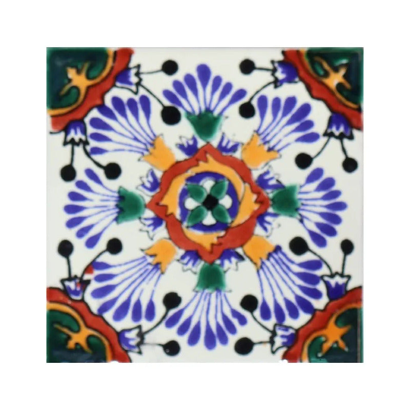 Azulejo Cerámico Artesanal 1m2  Alhambra 22 Blanco