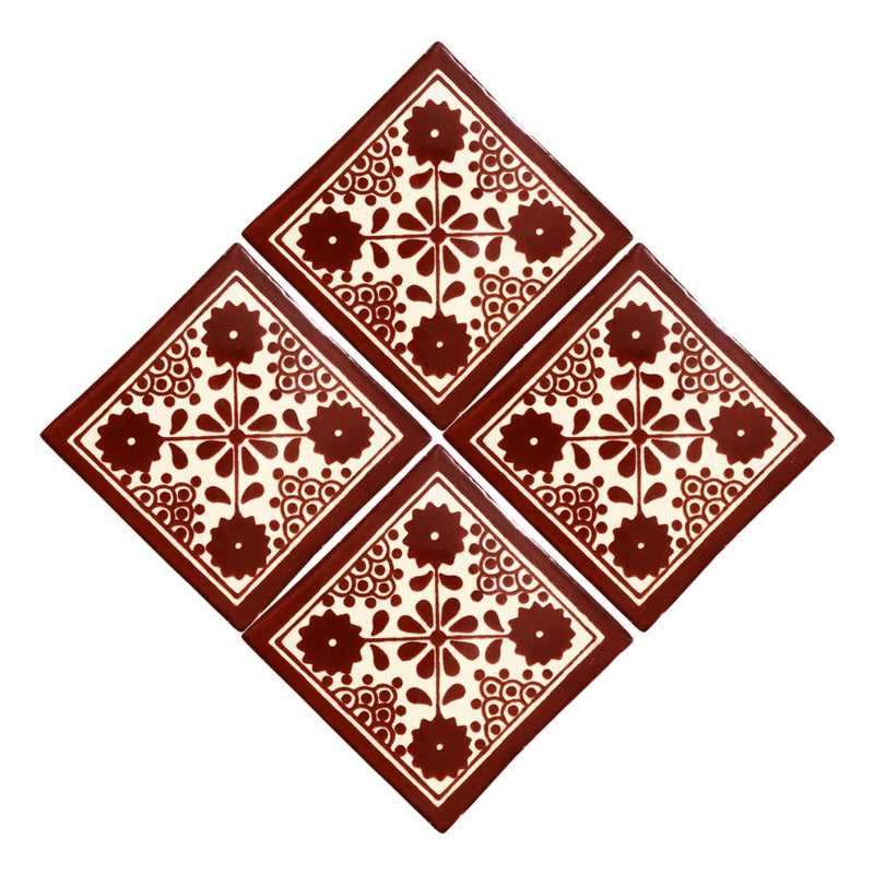 Azulejo 10.5cm Artesanal Tipo Talavera Liso 90pz #acls Acls-55