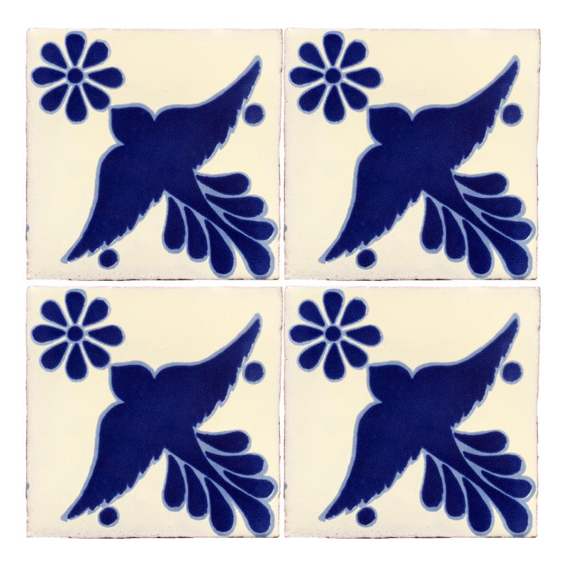 Azulejo 10.5cm Artesanal Talavera Liso 90pz #acls-133