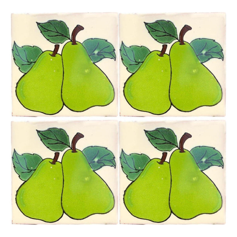 Azulejo 10.5cm Artesanal Tipo Talavera Liso 90pz #acln-08