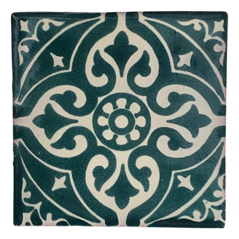 Azulejo 10.5cm Artesanal Tipo Talavera Liso 90pz #acls-38