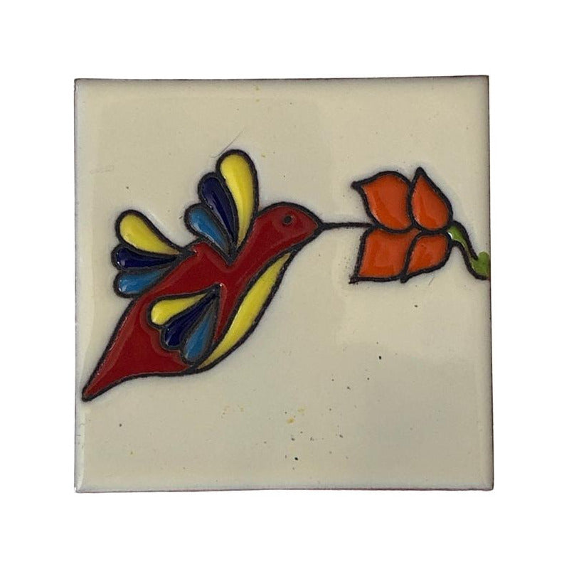 Azulejo 11cm Artesanal Tipo Talavera Relieve 90pz #acrn Acrn-06