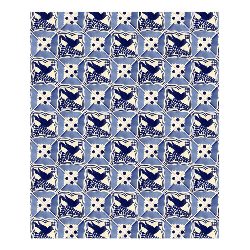 Azulejo 10.5cm Artesanal Tipo Talavera Liso 90pz #acls-123