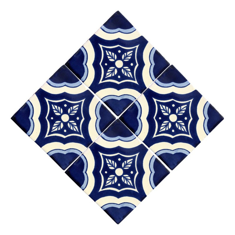 Azulejo Artesanal Tipo Talavera Liso 90pz #acls-88